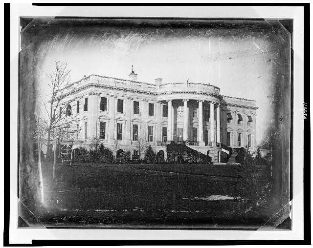 [President's house (i.e. White House), Washington, D.C., showing south side, probably taken in winter]