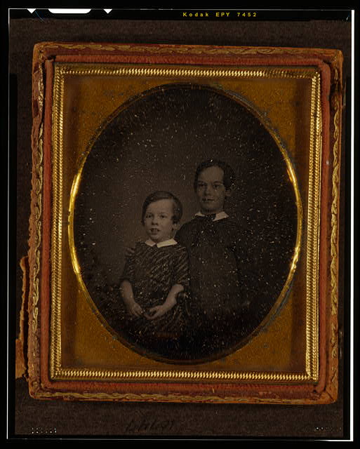 [Unidentified boys, half-length portraits, probably George F. Becker and Alexander Rudolph Becker as children]
