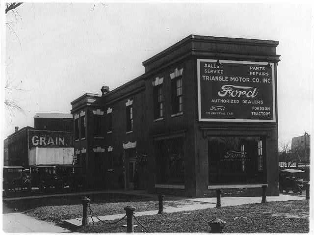Triangle Motor Co. Inc., a Ford dealer, probably in Washington, D.C.