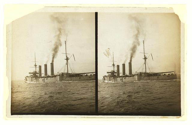 [Royal Navy armored cruiser arriving in New York, probably at the time of the Portsmouth Peace Conference]