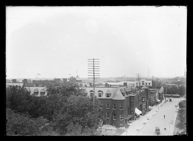 [View of C Street, N.W., South side, looking West from N.J. Avenue probably from Hotel Engel]