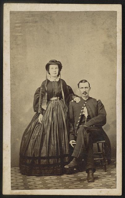 [Unidentified soldier in Union uniform and unidentified woman, probably his wife]