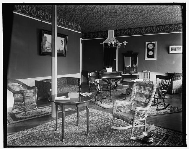 [Parlor with piano, probably Ypsilanti, Michigan]