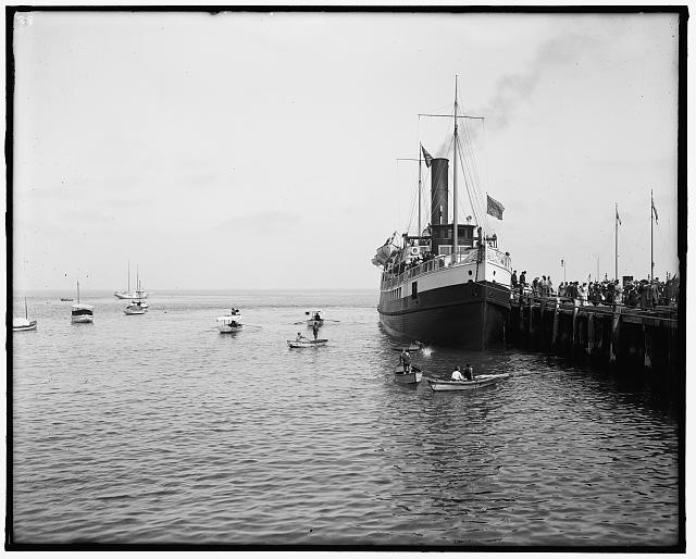 [Steamer Cabrillo at dock, probably in Southern California]