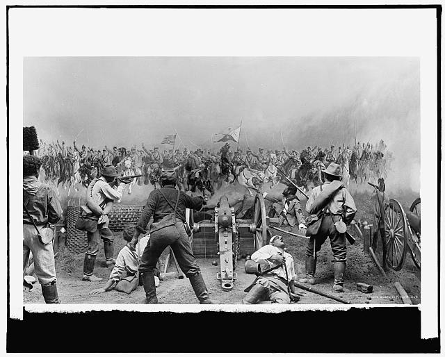 [Battle scene, probably a Civil War diorama at the Milwaukee Public Museum]