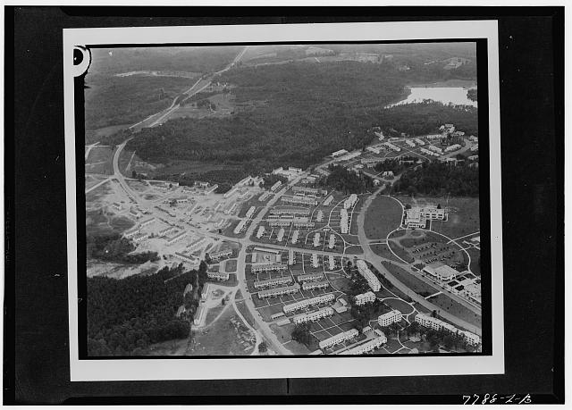 Greenbelt, Maryland. Aerial view, probably early fall
