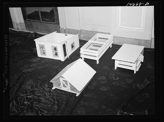 Toys made from scrap materials, probably on a Farm Security Administration project