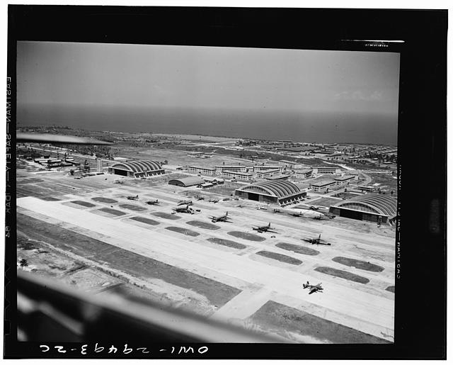 A base of a United States Army air transport command probably in South America