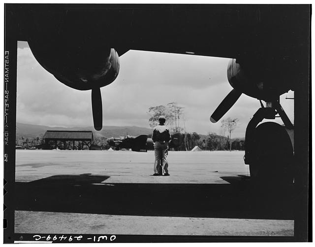 At a base of a United States Army air transport command probably in South America