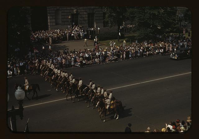 [Black troops at the Memorial Day parade, Washington, D.C., probably Constitution Avenue]