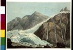 [Glacier landscape, probably Mer de Glace and source of Arveyron River, Alps, France]