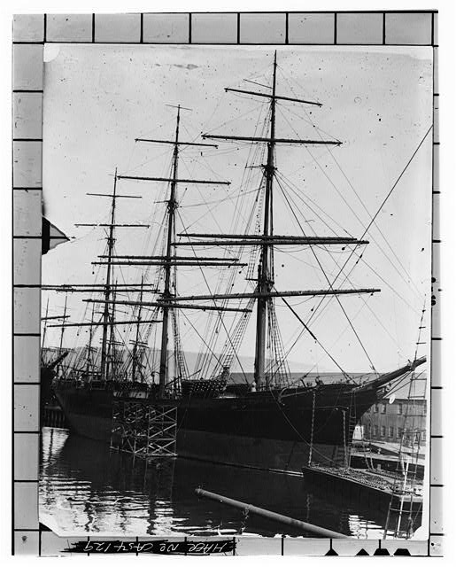 129.  Post-1911 at berth, probably at Alaska Packer's Association yard in Alameda. (A1.35,581n) - Ship BALCLUTHA, 2905 Hyde Street Pier, San Francisco, San Francisco County, CA