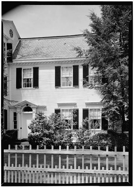 3.  Historic American Buildings Survey Robert J. Kelley, Photographer May 1958 NORTH ELEVATION BUILT BY OLIVER PHELPS c. 1793 AND PROBABLY DESIGNED BY ASHER BENJAMIN (WHO ALSO MADE CHANGES ON MAIN HOUSE TO MAKE IT CONFORM WITH NEW ELEVATION) - Burbank-Hatheway House, Main Street, Suffield, Hartford County, CT