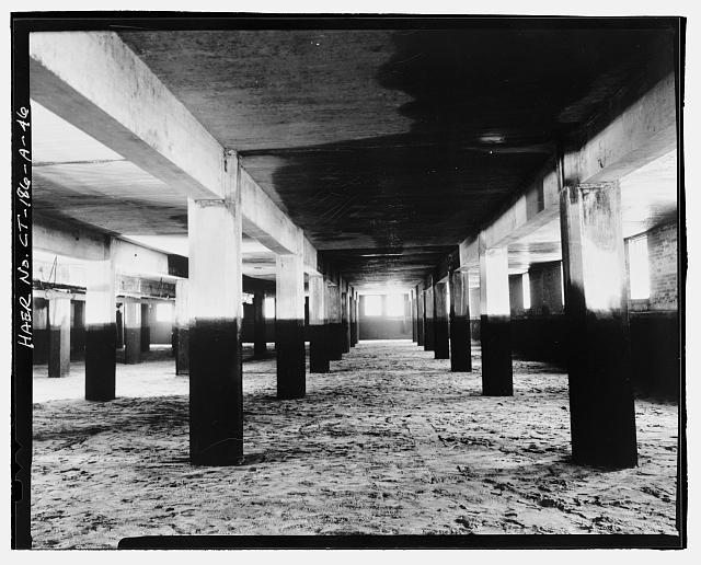 46.  Photocopy of photograph (original negative is property of the Central Connecticut Regional Water Authority and preserved in their archives at 90 Sargent Drive, New Haven, Connecticut 06511-5966), photographer and date unknown. Undated interior view of one of 12 filter beds at Whitney Filtration Plant (probably from the mid-1930s). - Lake Whitney Water Filtration Plant, Filtration Plant, South side of Armory Street between Edgehill Road & Whitney Avenue, Hamden, New Haven County, CT