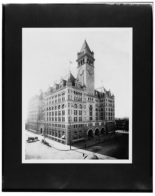 9.  Photocopy of photograph (Original in collection of National Archives, #121-BA-6826) Photographer unknown, date unknown (probably turn of the 20th century) PENNSYLVANIA AVENUE AND ELEVENTH STREET ELEVATIONS - U.S. Post Office Department, 1100 Pennsylvania Avenue Northwest, Washington, District of Columbia, DC