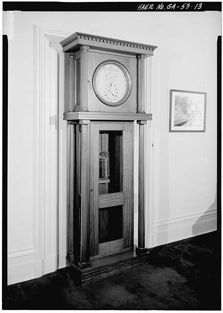 8-day, long-case regulator clock in the President's Office (probably English made) - Central of Georgia Railway, Gray Building, 227 West Broad Street, Savannah, Chatham County, GA
