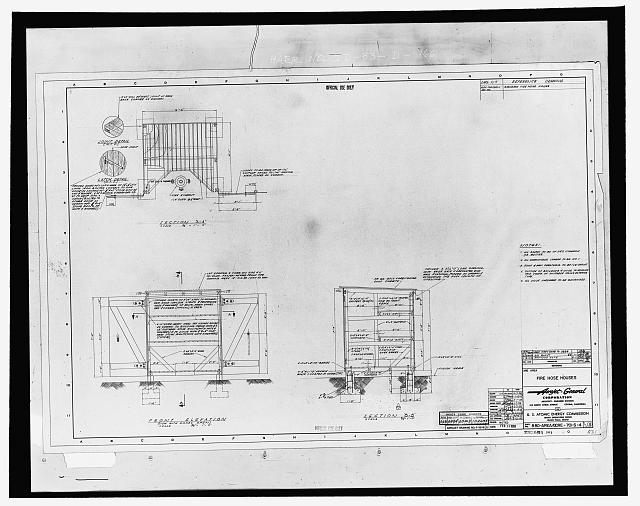 166.  ARA-III Fire hose houses (Probably numbered on site as ARA-624). Aerojet-general  880-area/GCRE-701-S-4. Date: February 1958. Ineel index code no. 063-0624-00-013-102695. - Idaho National Engineering Laboratory, Army Reactors Experimental Area, Scoville, Butte County, ID