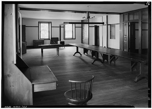 19.   June 1962 LARGE ROOM (PROBABLY MEETING ROOM), NORTH END OF FIRST FLOOR - Shaker Church Family Main Dwelling House, U.S. Route 20, Hancock, Berkshire County, MA