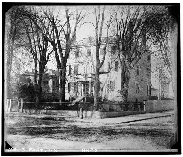 2.  Historic American Buildings Survey Print of Old Photograph Showing House in Original Condition, Probably taken in 1890's. Courtesy of Maine Historical Society, Gift of Frank Storey Osgood - John Mussey House, 91 Danforth Street Northwest, Portland, Cumberland County, ME