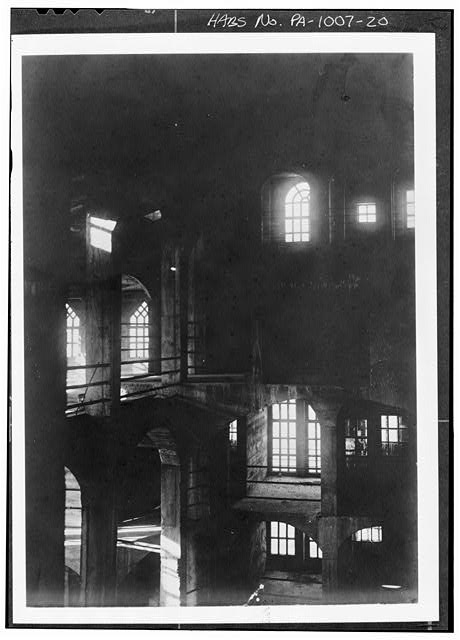 20.  Photocopy of photograph (source uncertain; probably Bucks County Historical Society) ca. 1913-1916, photographer unknown INTERIOR, DURING CONSTRUCTION - Mercer Museum, Pine & Ashland Streets, Doylestown, Bucks County, PA