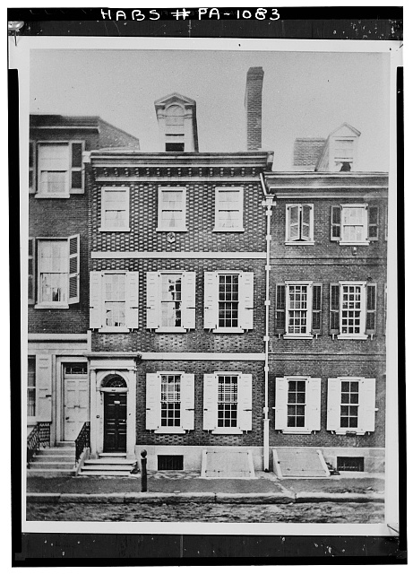 10.  Historic American Buildings Survey, Photocopy of old photo (n.d.) probably late 19th century, from Historical Society of Pennsylvania. - Pancoast-Lewis-Wharton House, 336 Spruce Street, Philadelphia, Philadelphia County, PA